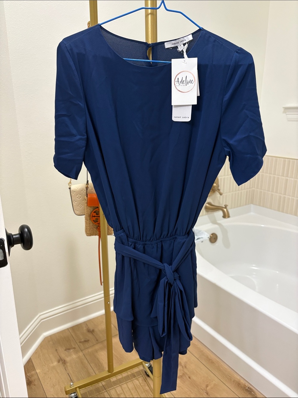 Navy Romper
